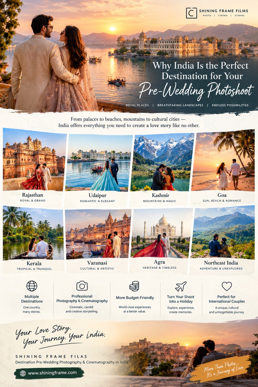 Why India Is the Perfect Destination for Your Pre-Wedding Photoshoot
